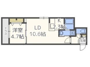 ラ・コーザＮ１０の物件間取画像